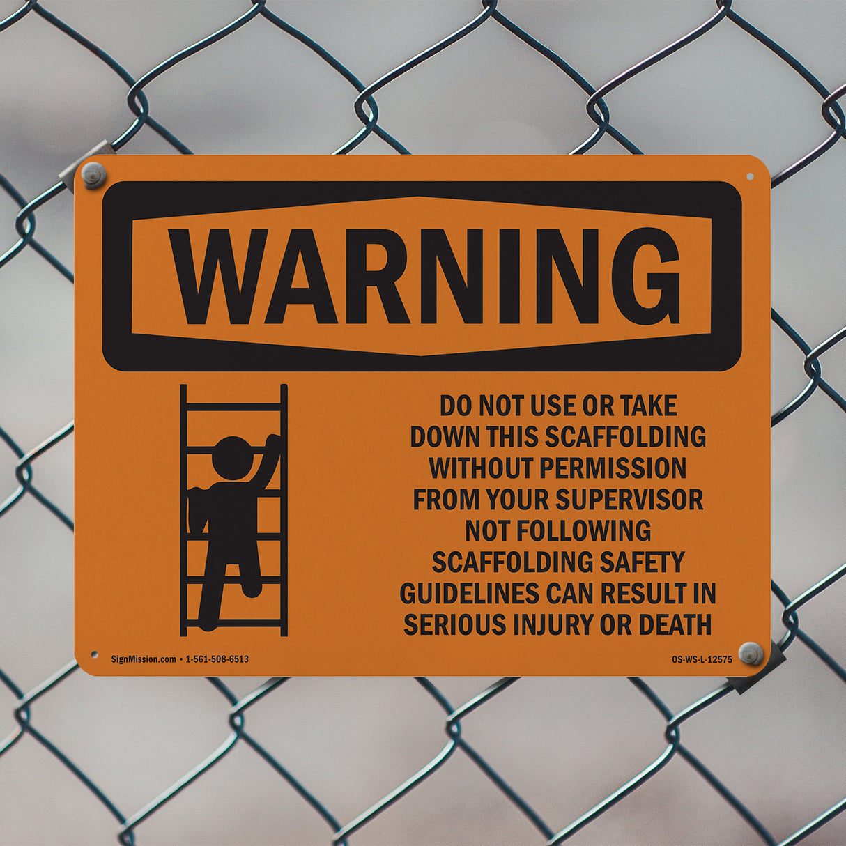 Do Not Use Or Take Down This Scaffolding