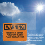 Door Not For Pedestrian Traffic Spanish