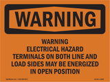 Warning Electrical Hazard Terminals On Both