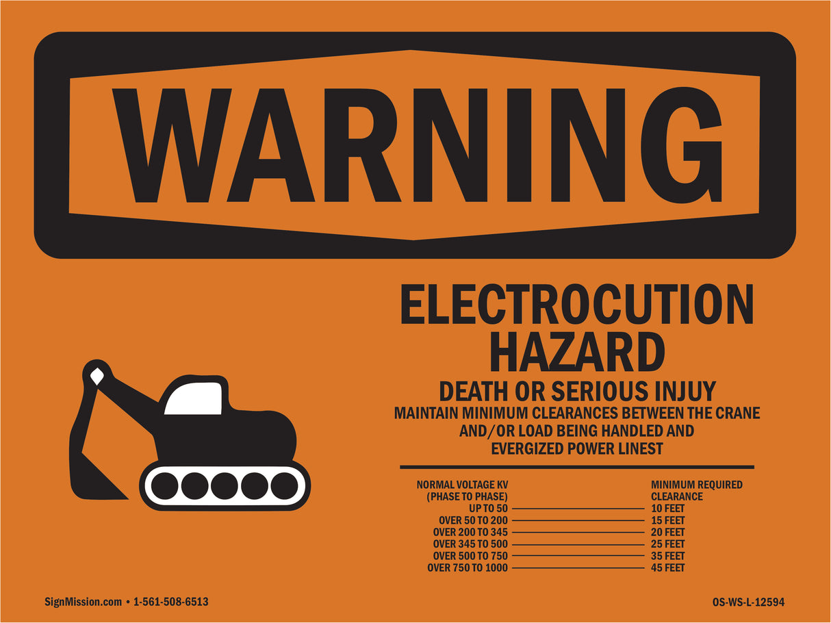 Electrocution Hazard Crane