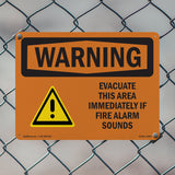 Evacuate Immediately If Fire Alarm Sounds