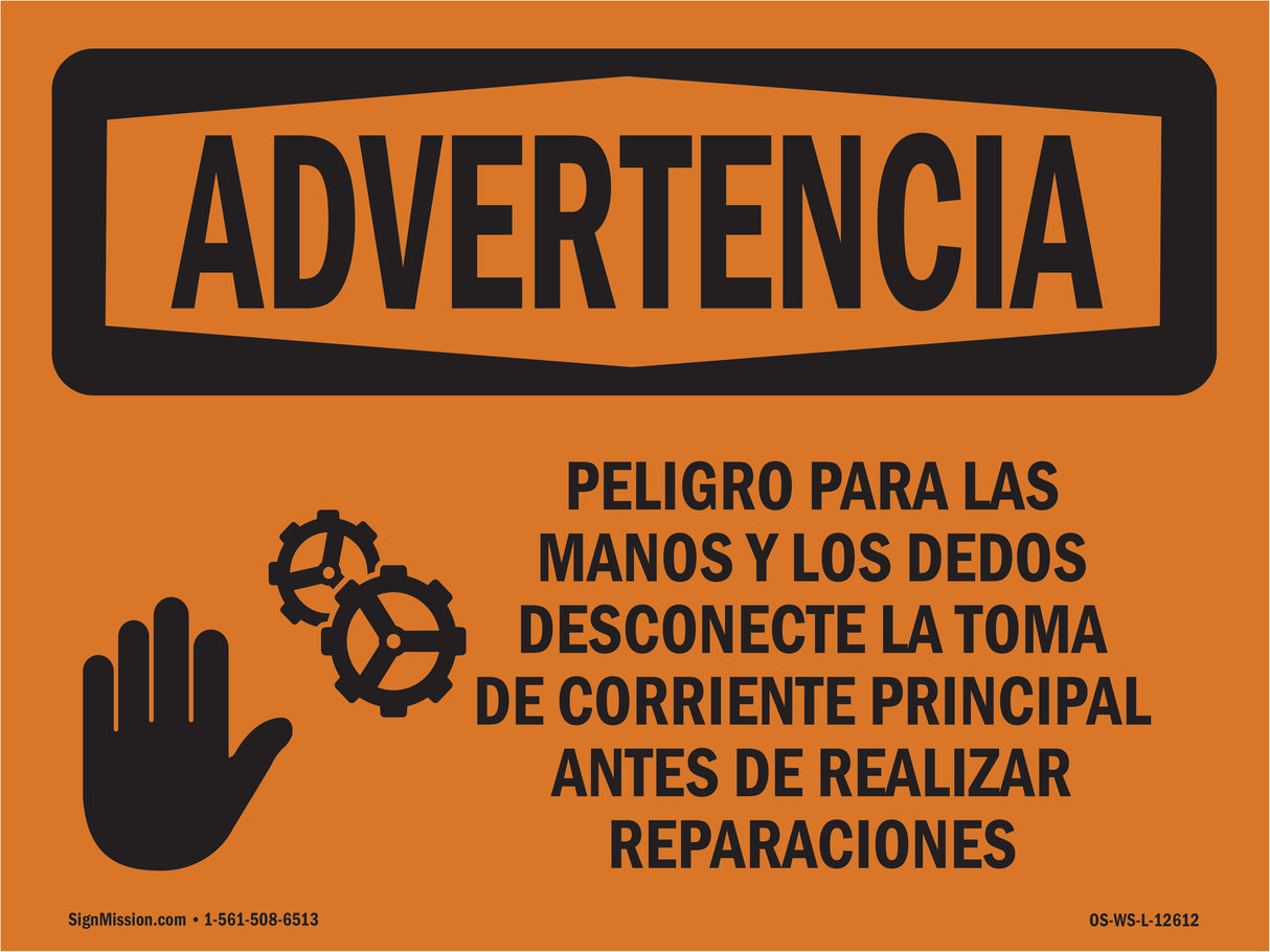 Finger - Hand Hazard Bilingual