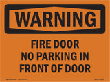 Fire Door No Parking Bilingual
