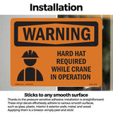 Hard Hat Required While Crane In Operation