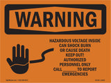 Hazardous Voltage Inside With Symbol