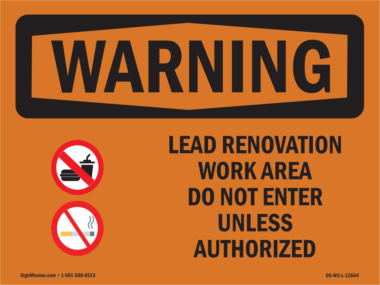 Lead Renovation Work With Symbol