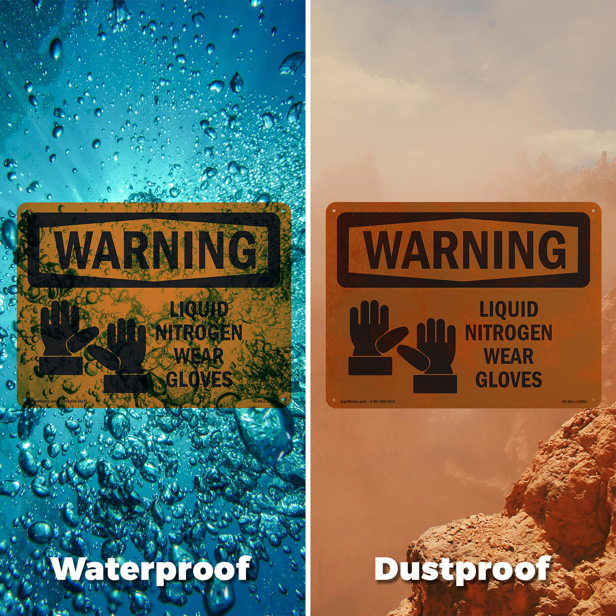 Liquid Nitrogen Wear Gloves Spanish