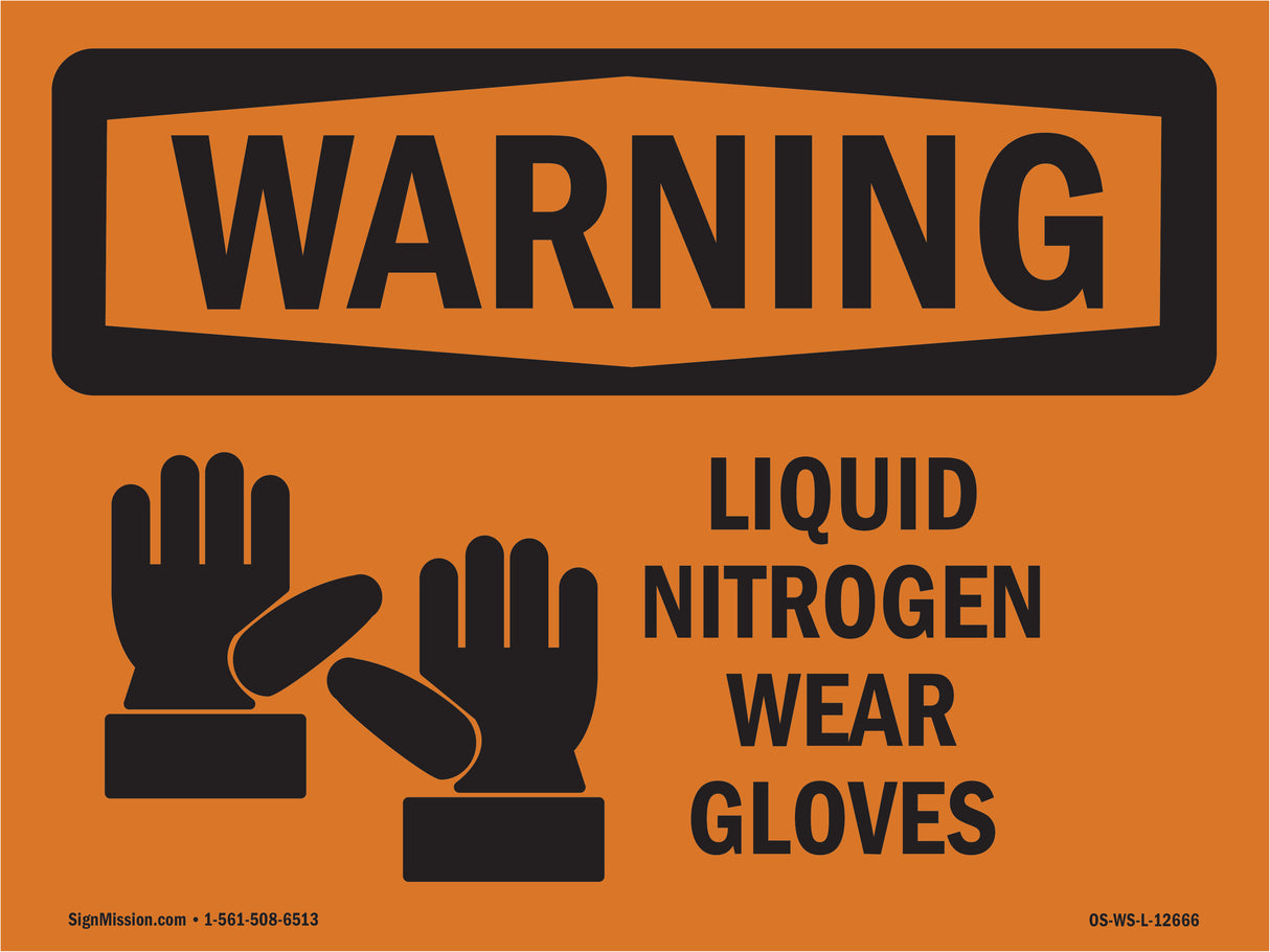Liquid Nitrogen Wear Gloves Spanish