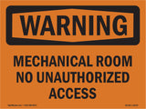 Mechanical Room No Unauthorized Access