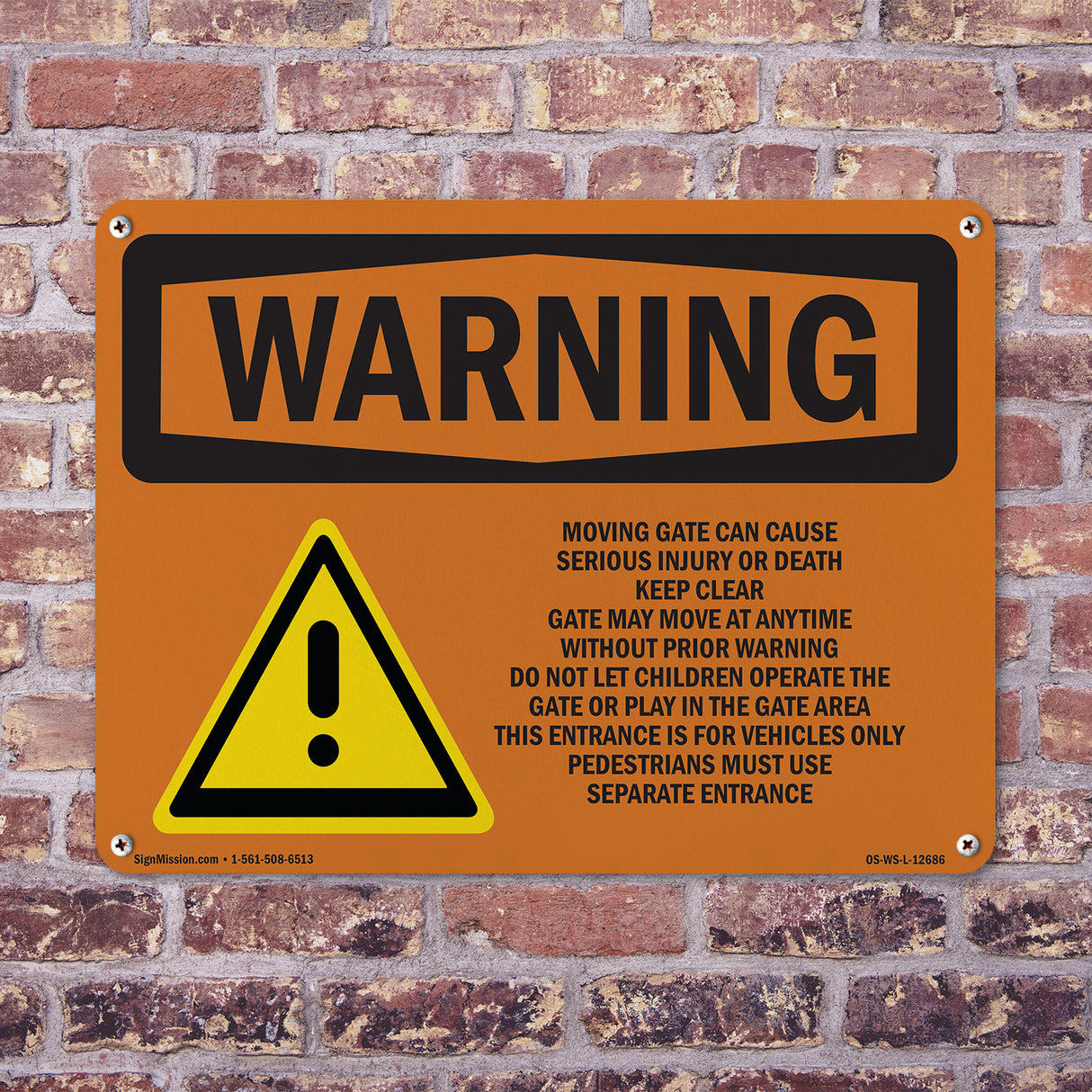 Moving Gate Can Cause Serious Injury