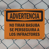 No Dumping Violators Prosecuted Spanish
