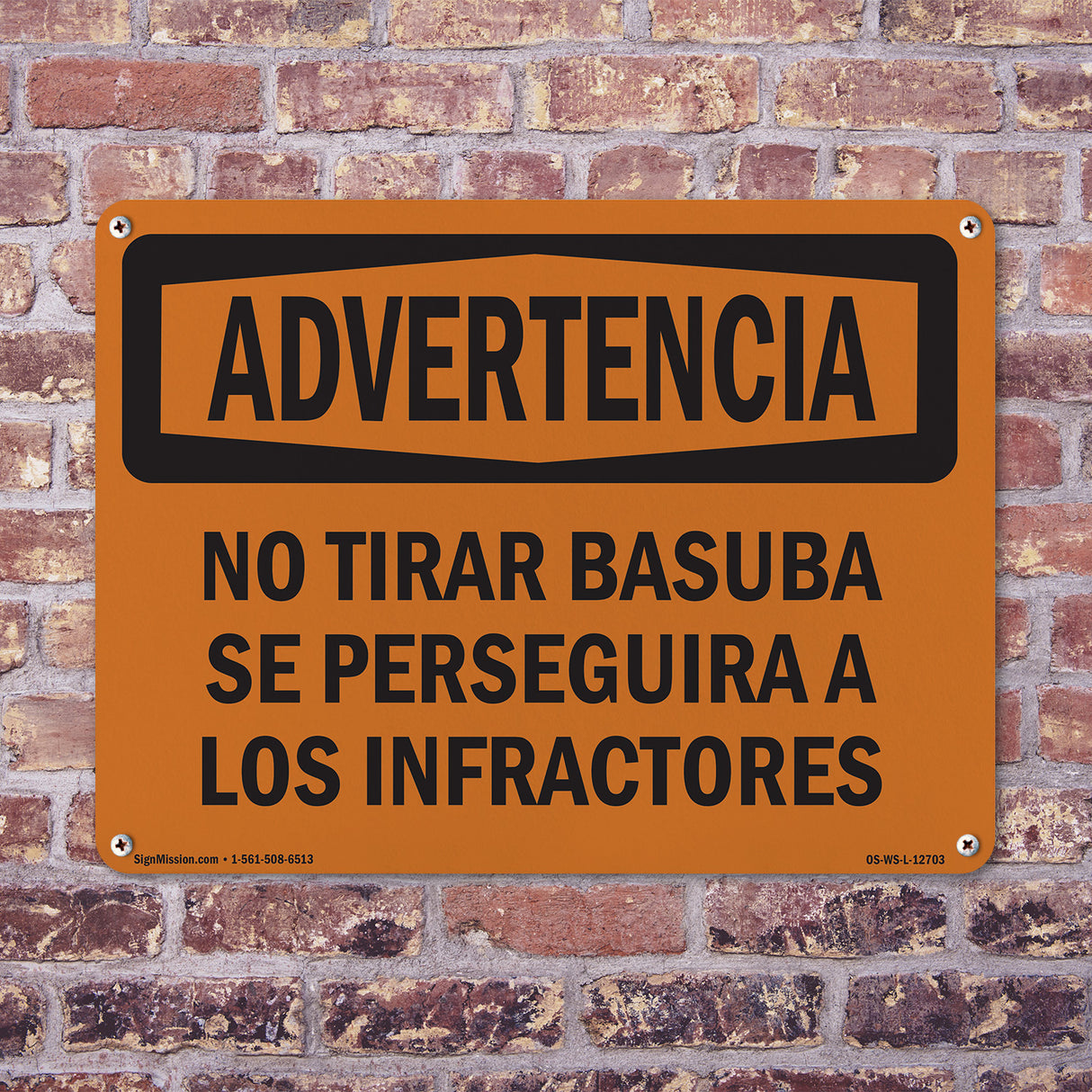 No Dumping Violators Prosecuted Spanish