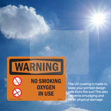 No Smoking Oxygen In Use Bilingual
