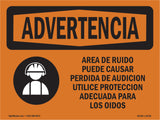 Noise Area Use Ear Protection Spanish