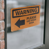 Please Use Other Door With Symbol