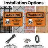 Poison Lead Work Area No Smoking Eating