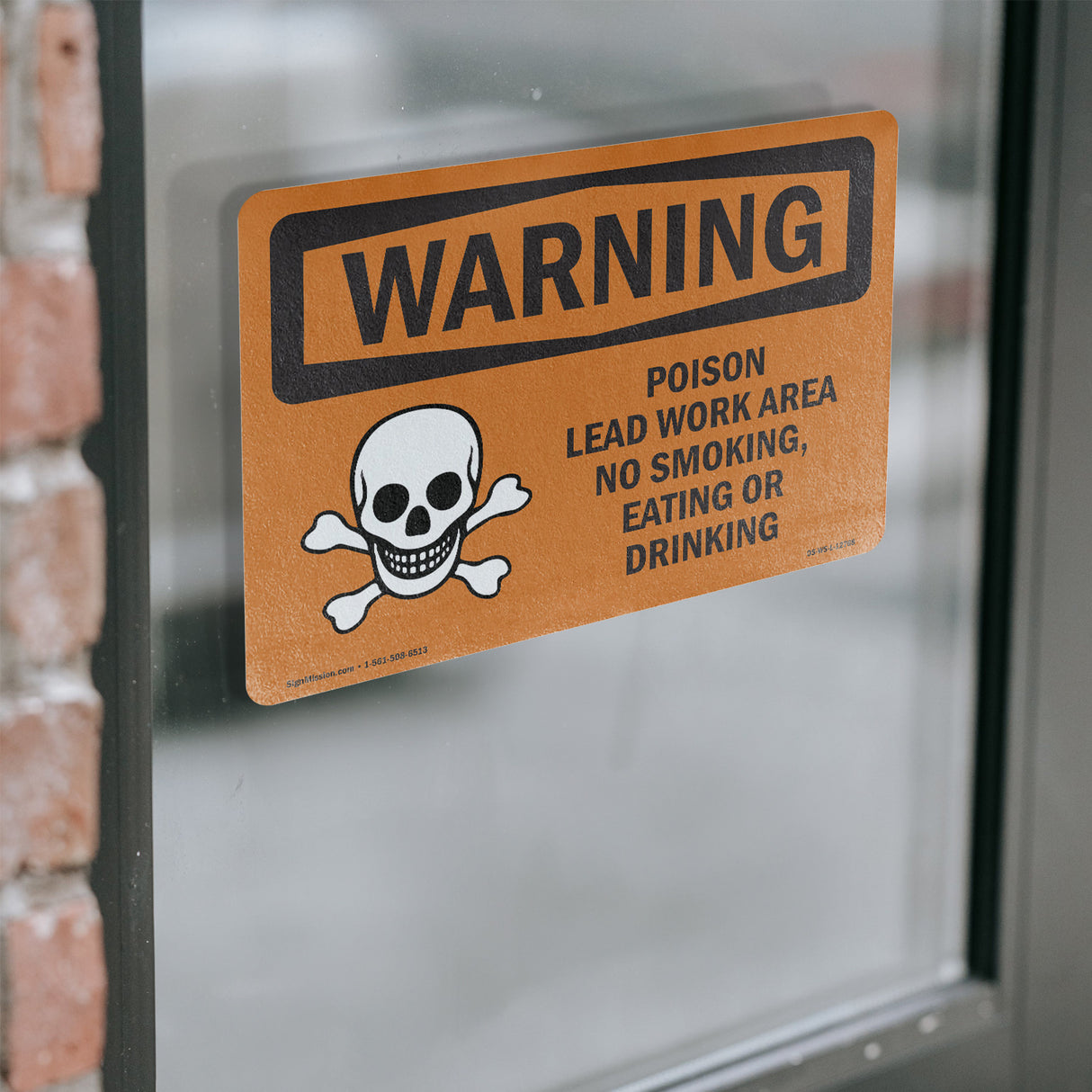 Poison Lead Work Area No Smoking Eating