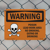Poison Lead Work Area No Smoking Eating