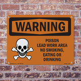 Poison Lead Work Area No Smoking Eating
