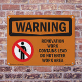 Renovation Work Contains Lead Do Not Enter