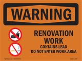 Renovation Work Contains Lead Do Not Enter