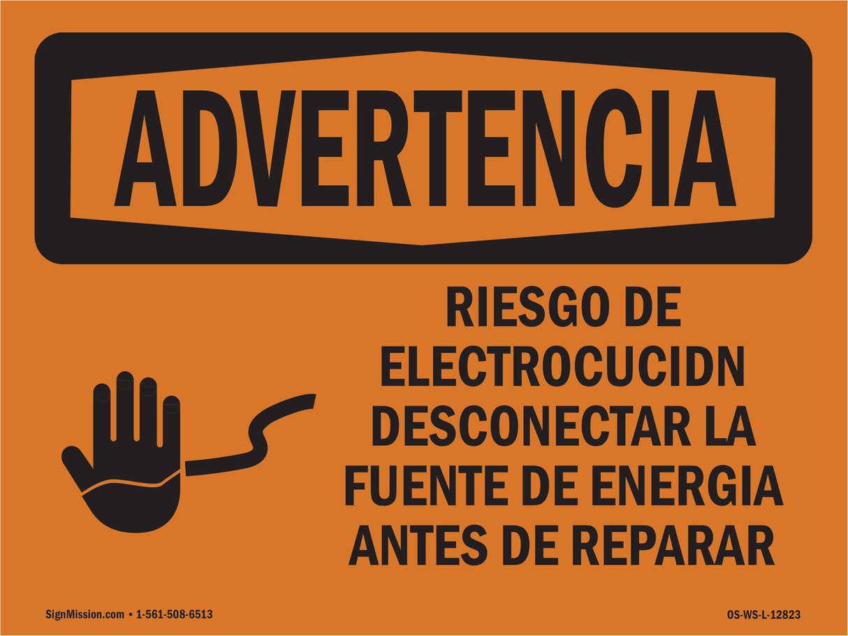 Risk Of Electrical Shock Disconnect