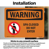 Spa Closed Do Not Enter Bilingual