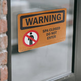 Spa Closed Do Not Enter Bilingual