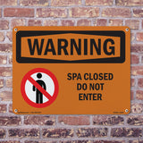 Spa Closed Do Not Enter Bilingual