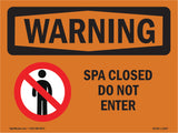 Spa Closed Do Not Enter Bilingual