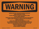 Tip-Over Hazard Do Not Attempt To Remove