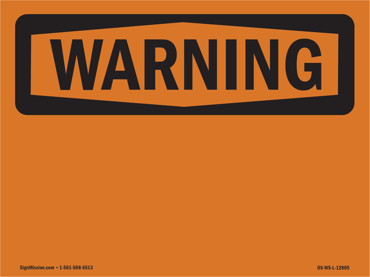 Warning Blank Write-On