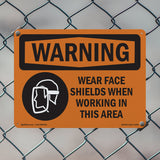 Wear Face Shields When Working In This Area
