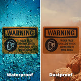 Wear Face Shields When Working In This Area