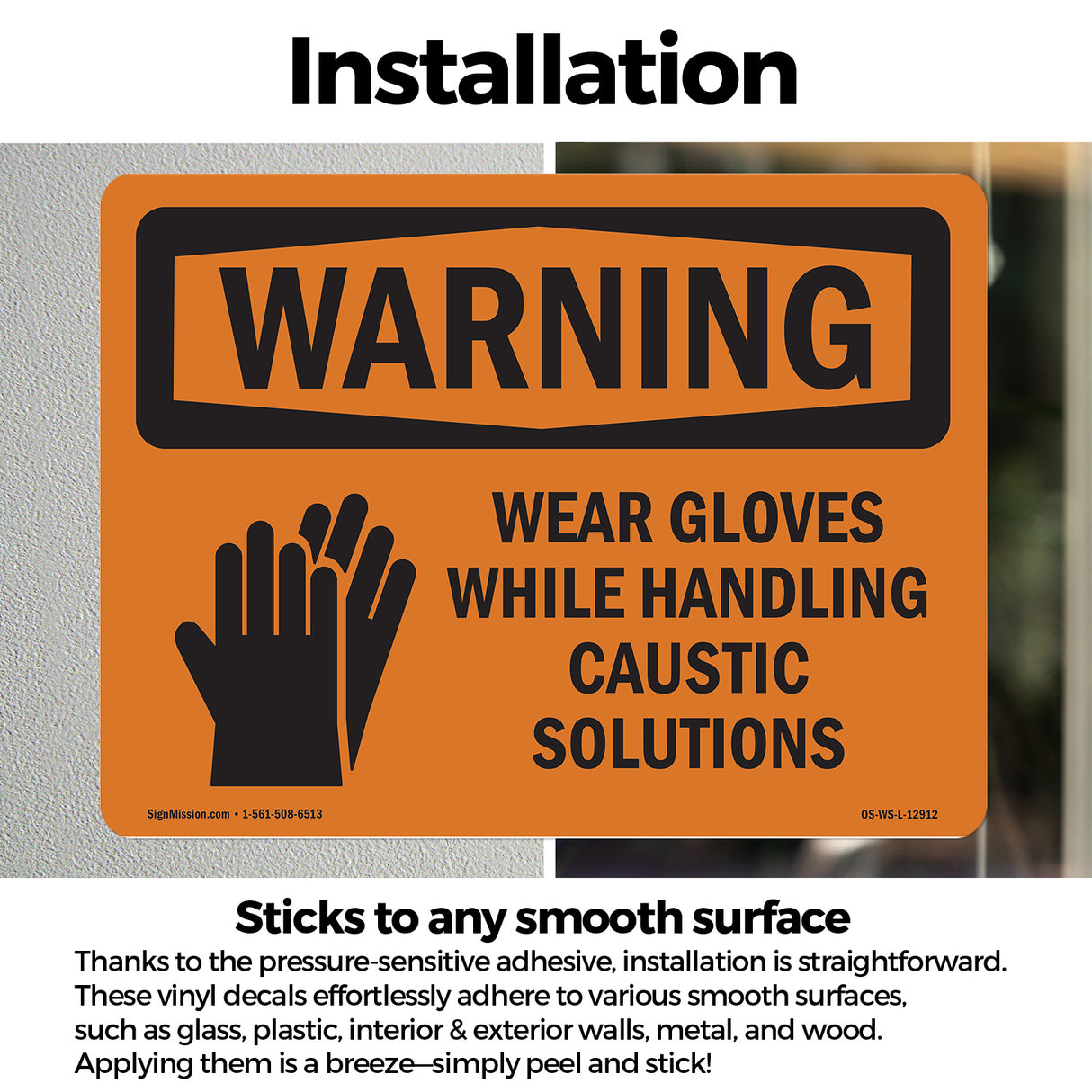 Wear Gloves Handling Caustic Solutions