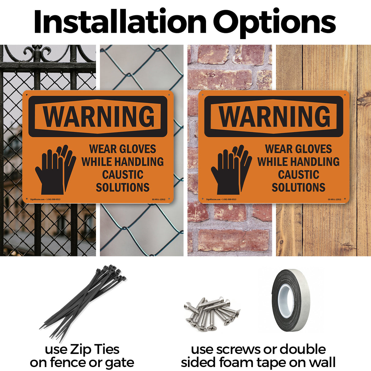 Wear Gloves Handling Caustic Solutions