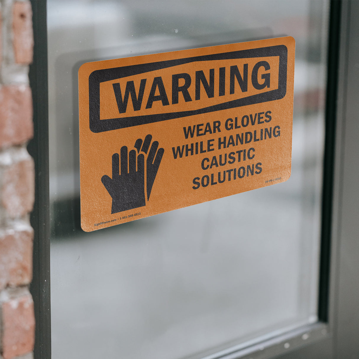 Wear Gloves Handling Caustic Solutions