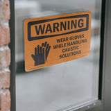 Wear Gloves Handling Caustic Solutions