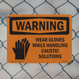 Wear Gloves Handling Caustic Solutions