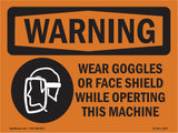 Wear Goggles Face Shield Operating Machine