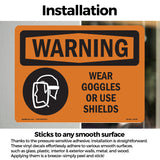 Wear Goggles Face Shield Bilingual