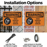 Wear Goggles Face Shield Bilingual