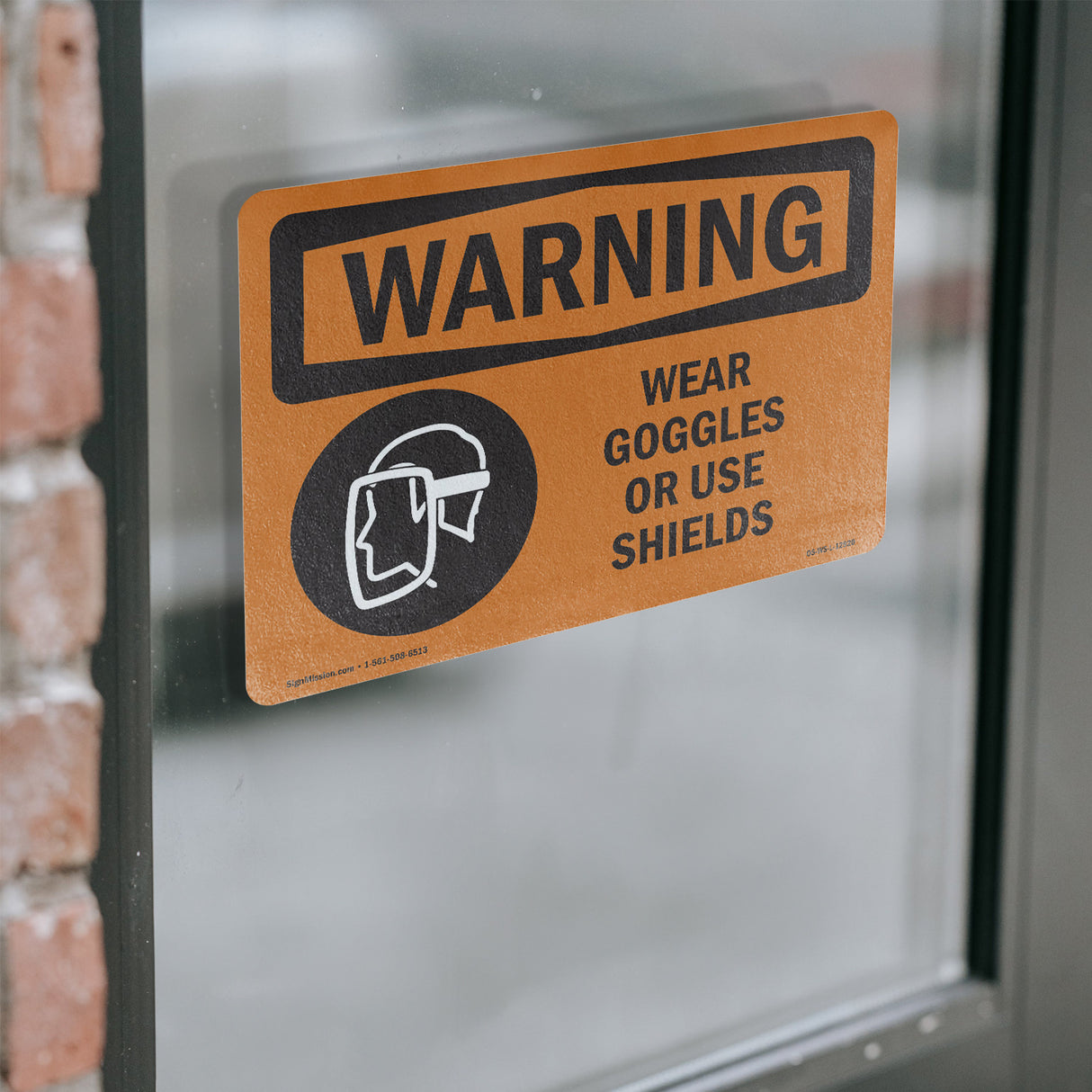 Wear Goggles Face Shield Bilingual