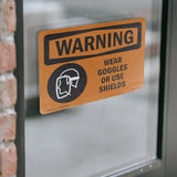 Wear Goggles Face Shield Bilingual