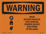 Wear Splash Goggles Shield Gloves Apron