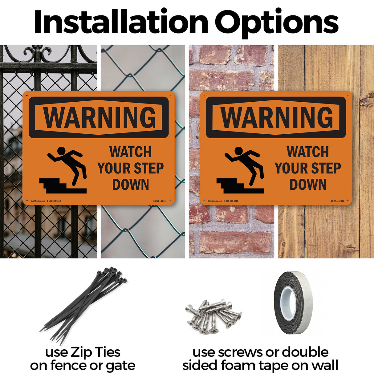 Watch Your Step Down With Symbol