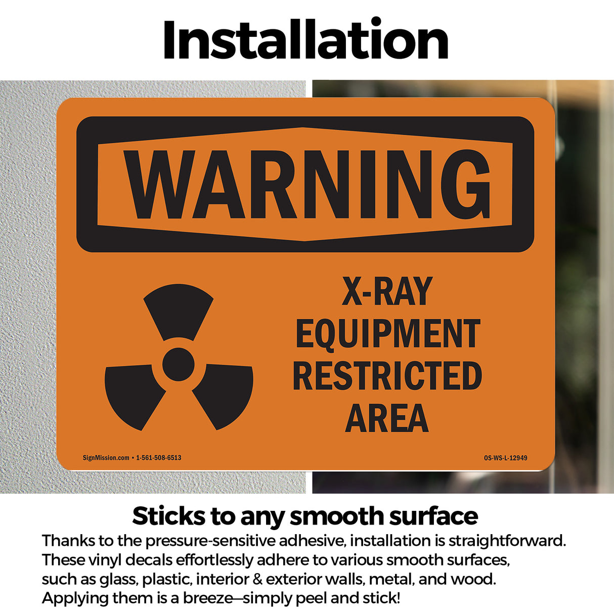 X-Ray Equipment Restricted Area With Symbol