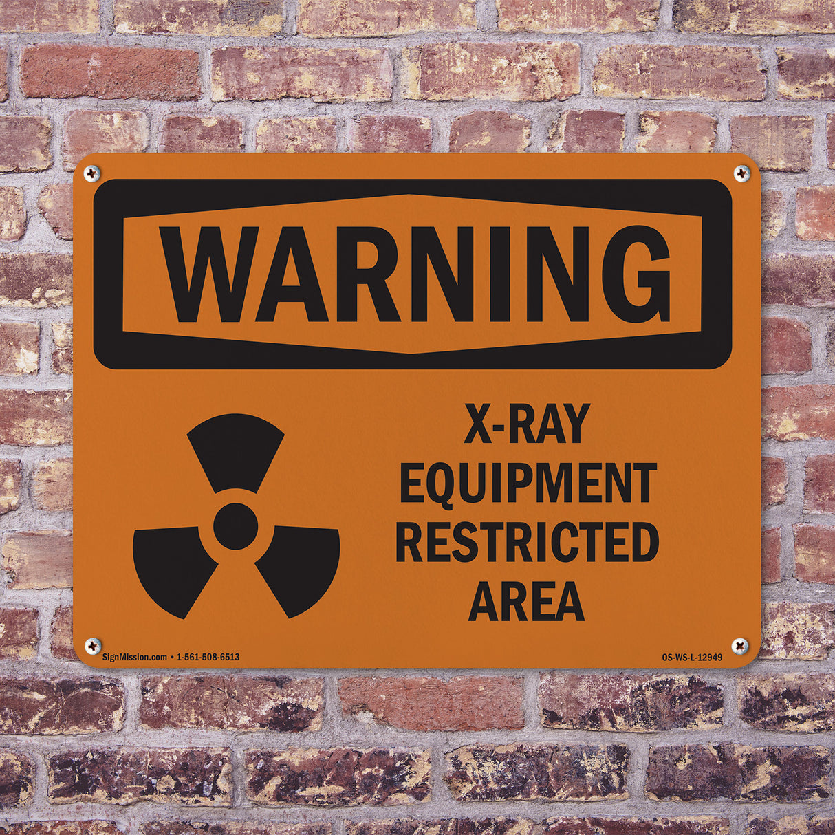 X-Ray Equipment Restricted Area With Symbol