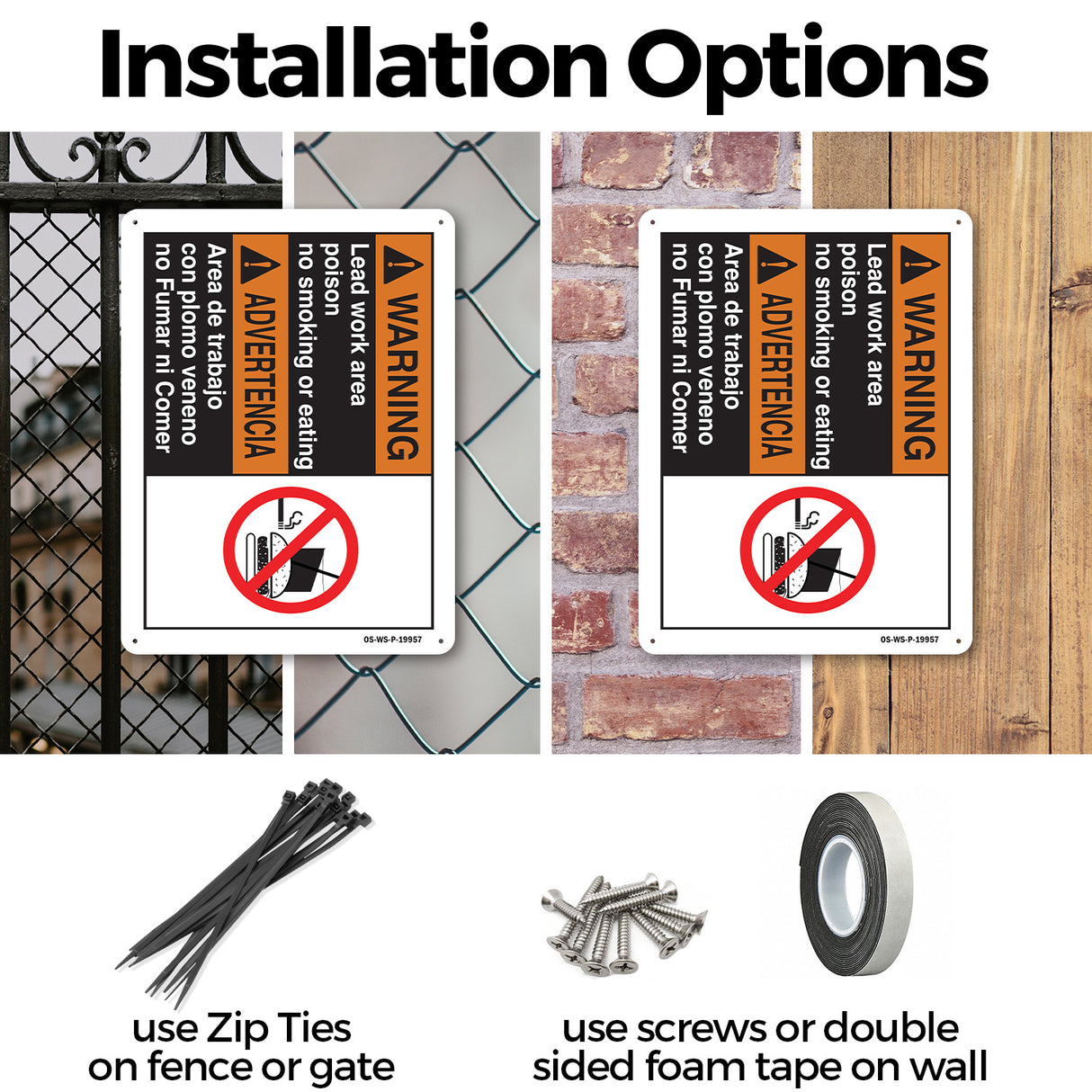 Lead Work Area Poison No Smoking Or Eating