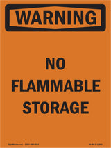 No Flammable Storage